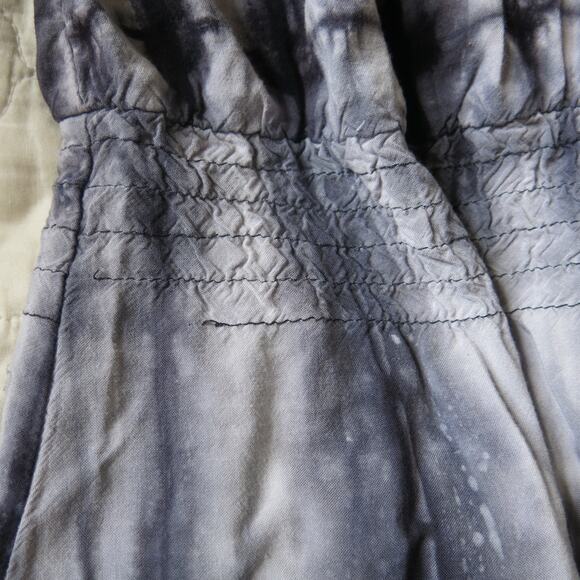 LEO MEETS VIRGO  Off Shoulder Maxi Dress Size S Tie Dye Blues Hippie Boho Casual - Picture 6 of 6